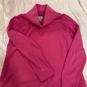 Women's Pink Park Slope Terry Fleece Turtleneck Dudley Stephens
